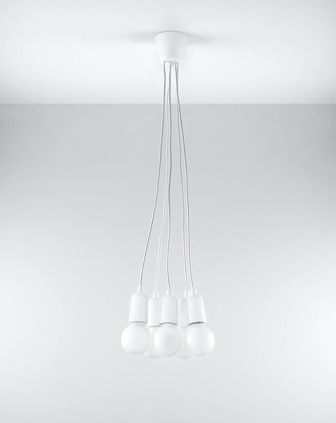 LAMPA wisząca SL.0571 industrialna OPRAWKA zwis pająk biały