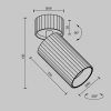 Loftowa tubka lampa sufitowa Calipso C108CL-01-GU10-B czarna