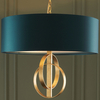 Zwisowa lampa abażurowa L&-195220 Light& morska złoto przecierane