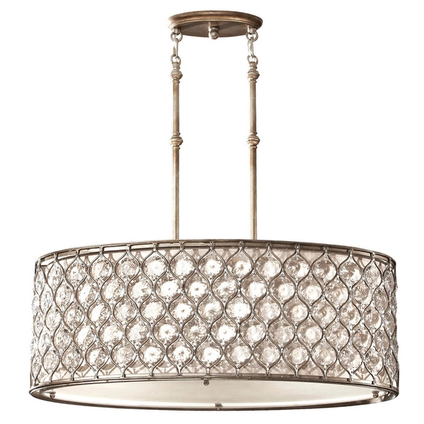 Kryształowa lampa wisząca Lucia FE-LUCIA-P-A glamour srebrna