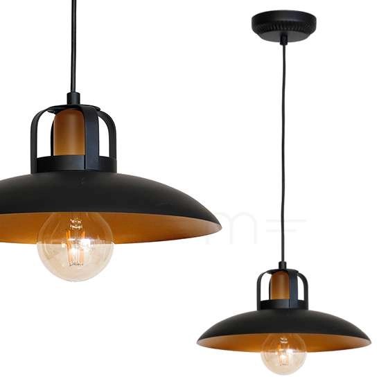 LAMPA wisząca FELIX MLP3682 Milagro industrialna OPRAWA metalowy zwis loft czarny złoty