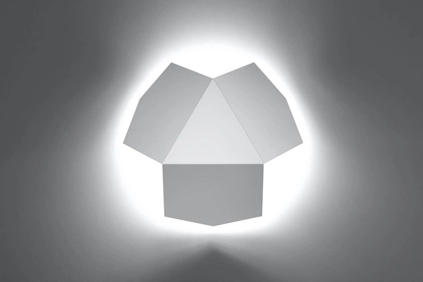 Kinkiet LAMPA ścienna SL.0424 geometryczna OPRAWA metalowa biała