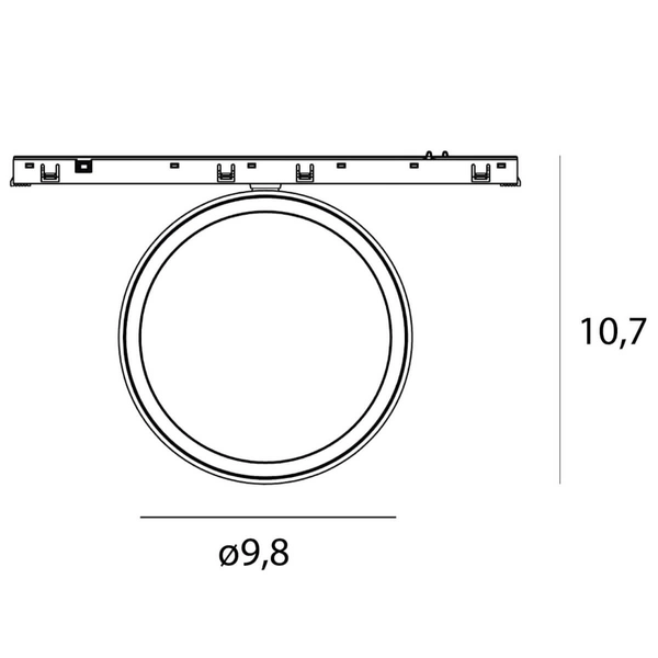 Magnetyczna sufitowa lampa szynowa MAX N0011Z LED 12W 2700-5000K czarna