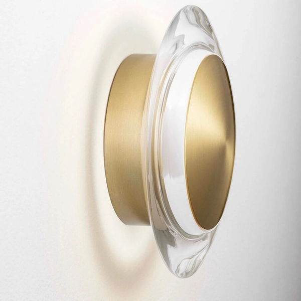 Lampa sufitowa POCITOS LE44927 LED 8W 3000K dysk złota przezroczysta