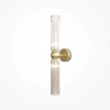 Ścienna lampa góra-dół Antic MOD302WL-02CG1 szklana tuby złote bursztynowe