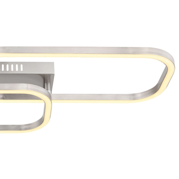 Nowoczesna LAMPA sufitowa SILLA 67262D Globo metalowe ramki LED 16W 3000K do salonu nikiel