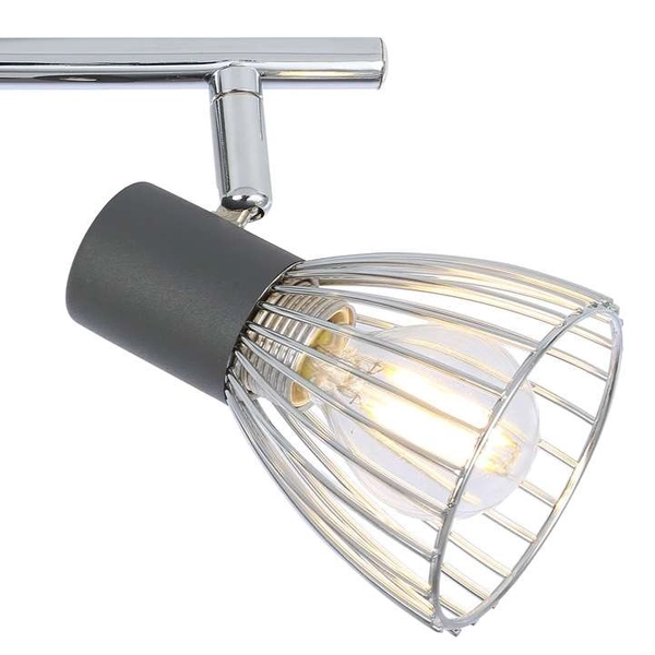 Druciana LAMPA sufitowa MODO 92-61522 Candellux metalowa OPRAWA listwa SPOT reflektorki chrom czarne