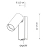 Ścienna lampa z regulacją FOURTY 11763 metalowa tuba czarna