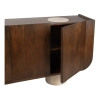 Szafka niska PAGODA MM001501100408 brązowa drewniana dekor marmuru 180cm