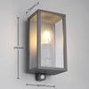 Elewacyjna lampa KORIEL DL142201869 lampion z czujnikiem ruchu antracyt
