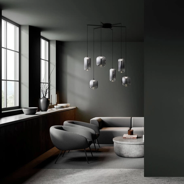 Salonowa lampa wisząca pająk ANUCO LE44614 LED 25W 3000K szary