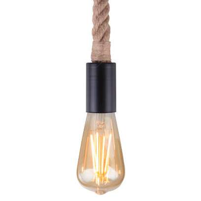 LAMPA wisząca ULLEU 69029H Globo skandynawska OPRAWA zwis lina rope brązowa czarna