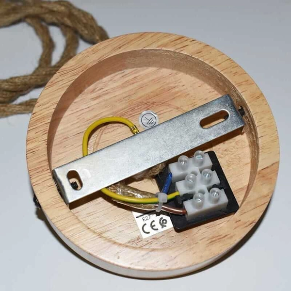 Bambusowa lampa zwis Boho ABR-NLW36-BH-E27 Abruzzo pleciona japandi brązowa