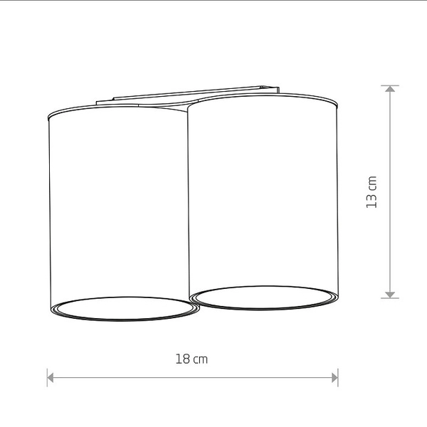 Biurowa lampa natynkowa Eye Tone 8086 czarne tuby metalowe