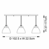 Lampa wisząca na listwie Hansen 98114 Endon przezroczysta mosiądz chrom