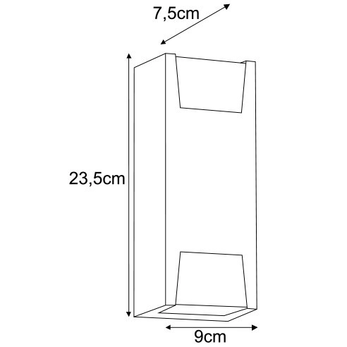 Elewacyjna LAMPA ogrodowa Slot K-8145 Kaja prostokątna OPRAWA outdoor kinkiet metalowy IP44 czarny
