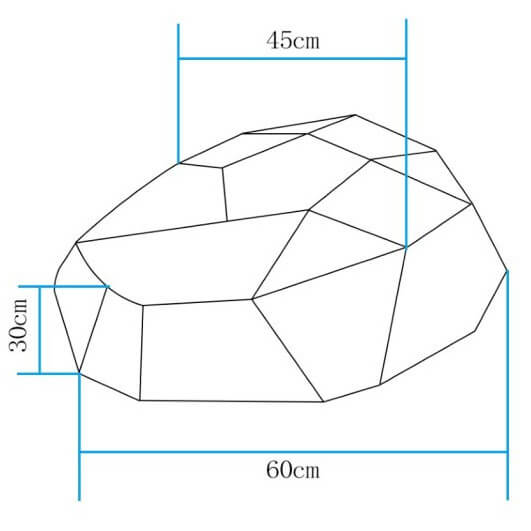 Stojący kamień lampa Diamond ES-ST015 Step LED 5W RGBW IP54 bryła biała