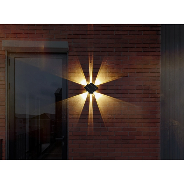 Lampa ścienna Solar 36494 Globo LED 0,8W zmienna barwa z włącznikiem IP54 czarna