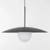 Jadalniana lampa zwisająca Slate 10637 mleczna kula czarny