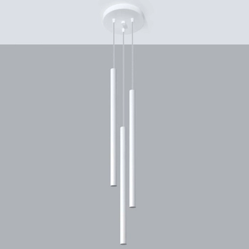 LAMPA wisząca Pastelo SL.0467 Sollux metalowa OPRAWA zwis kaskada tuby sople białe