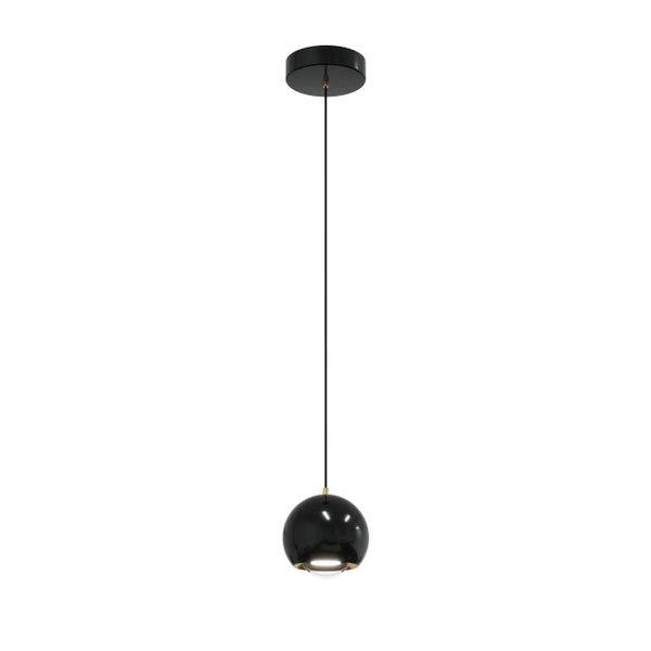 Kulista lampa wisząca Aurenia PL0122-CB Yaskr LED 5W 3000K czarny złoty