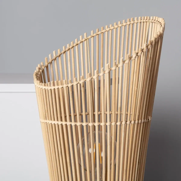 Podłogowa lampa Boho ABR-LP1-BH-E27 Abruzzo do salonu bambus brązowy