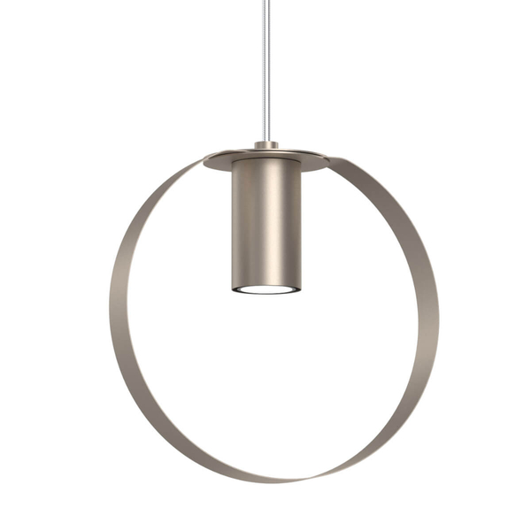 Lampa okrągła wisząca ORTIGA 5043 Shilo do jadalni platynowa