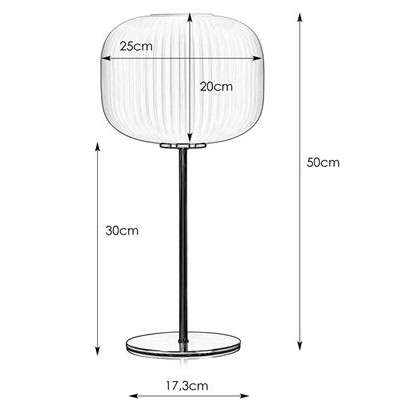 Stołowa LAMPKA biurkowa SOBER 107820 Markslojd szklana LAMPA stołowa plisowana mosiądz szara