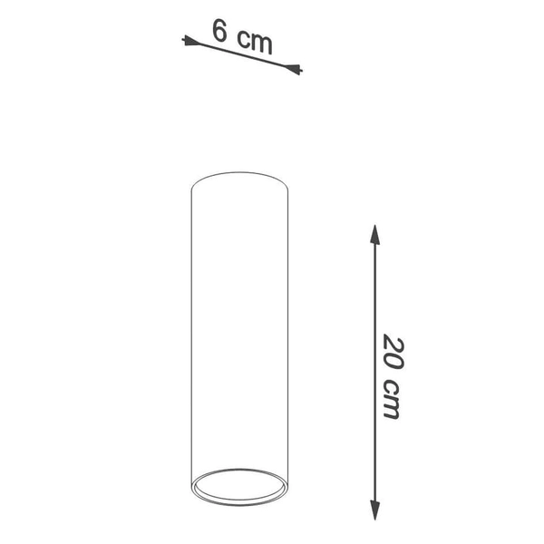Minimalistyczna lampa sufitowa SL.1001 metalowa tuba czarna