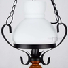 Rustykalna LAMPA wisząca PETRONEL 7076 Rabalux stylizowany zwis OPRAWA  drewno orzech biała rustic