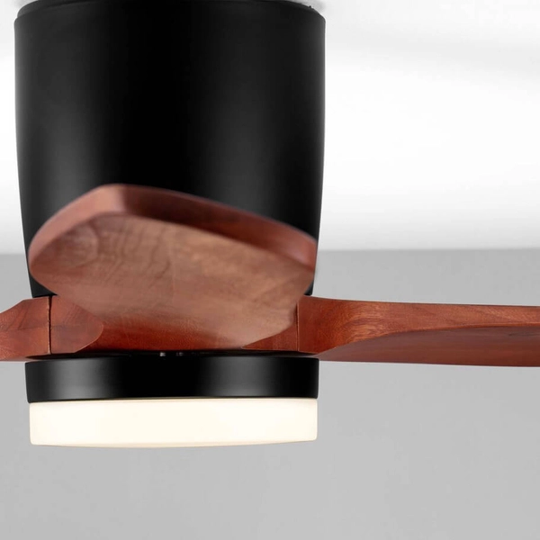 Lampa sufitowa z wentylatorem GUARAYOS LE44965 LED 18W 3000-6500K drewniana czarna