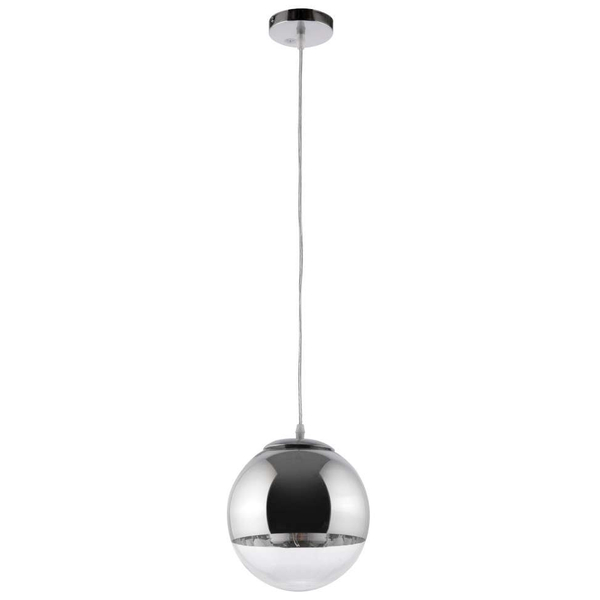 LAMPA wisząca VEN W-603/1 szklana OPRAWA zwis kula ball chrom