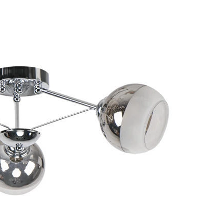Modernistyczna LAMPA sufitowa 1018/3 8C Elem loftowa OPRAWA szklane kule balls chrom