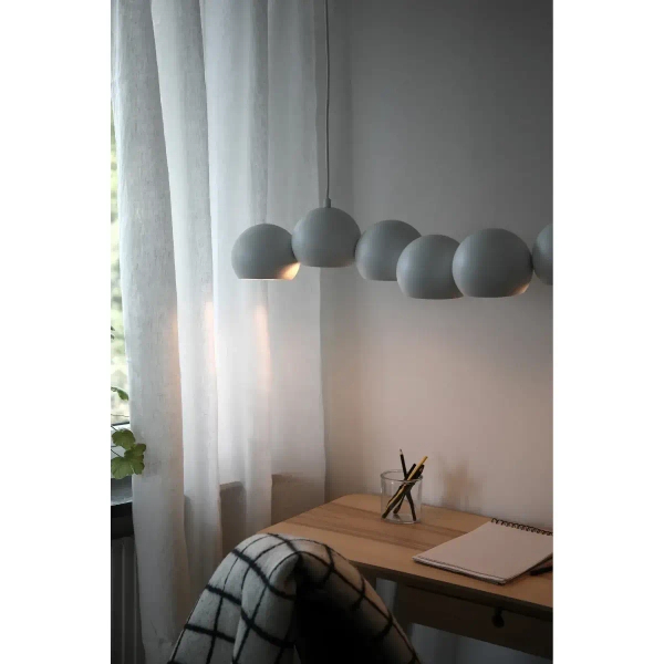 Molekułowa lampa wisząca Cupolo 108859 nad stół metalowa do jadalni biała