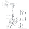 Pałacowy żyrandol Luster R1107-00 świecznikowy crystal przezroczysty