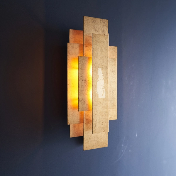 Kinkiet ścienny L&-190452 Light& minimalistyczny przecierany złoty OUTLET