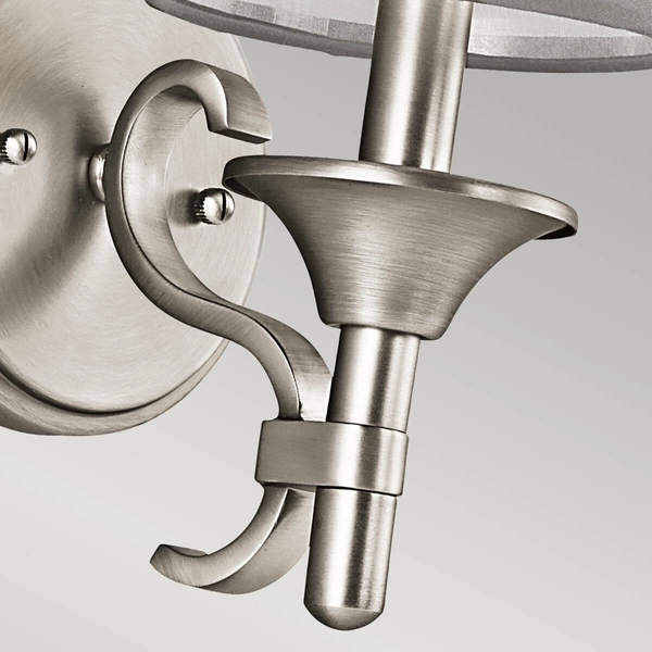 Ścienna lampa Lacey KL-LACEY1-AP Kichler tuba metal szkło srebrny biały