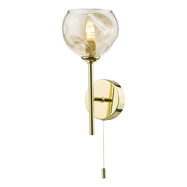 Naścienna lampa z włącznikiem Cohen COH0735-16 do salonu zlota