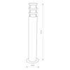 Lampa stojąca NORIN 4446 zewnętrzna tuba do ogrodu IP44 grafitowa
