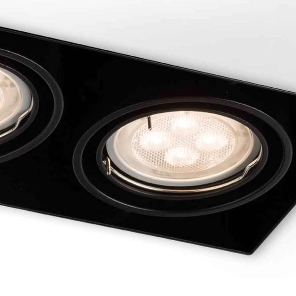 Wpuszczana LAMPA sufitowa OMURA 3302 Shilo podtynkowa OPRAWA prostokątna downlight metalowy wpust czarny