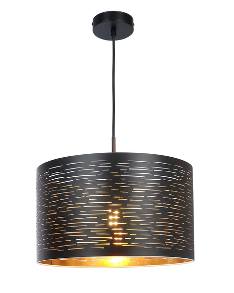 Lampa wisząca Tunno 15342 okrągła nad stół czarna złota