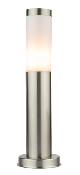 Stojąca lampa ogrodowa Boston 3158 Globo tuba IP44 stalowa srebrna