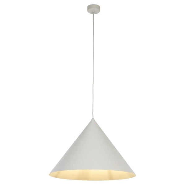 Metalowa lampa zwis CONO 10061 stożkowa nad stół beżowy