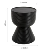 Stolik kawowy LAPIS MM001501100407 czarny drewniany do salonu 36cm