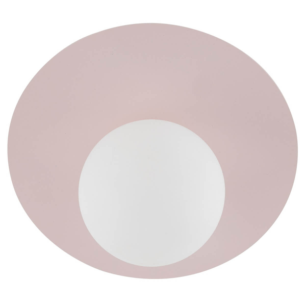 Lampa nasufitowa Pixi 10228 do gabinetu kula bubble dysk plate różowa biała