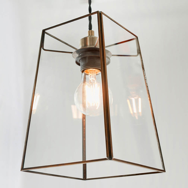 Klosz do lampy wiszącej Beaumont 60892 szklana przezroczysty mosiądz