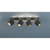 Sufitowa lampa abażurowa IKERIS DL079-80334 regulowana czarny złoty