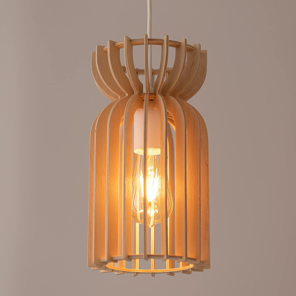 Skandynawska lampa wisząca Kymi 10571 Nowodvorski nad stół drewniana biała