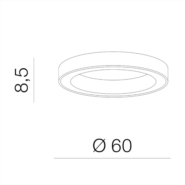 Sufitowa ledowa lampa Marco AZ5032 50W ring czarna
