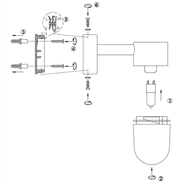LAMPA ścienna MENTON 106374 Markslojd metalowa OPRAWA kinkiet tuba loftowa mosiężna biała